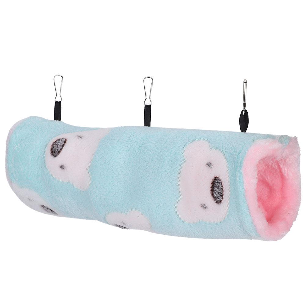 Tunnel per Animali Piccoli Nido in Cotone Peluche Morbido Canale Appeso per Criceti Casa(Orsetto Verde)S