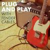 Fender Shield Cable Deluxe Series Instrument Cable, Straight/Angle, 18.6', Black Tweed 08