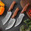Damascus Knife Hammered Sharp Meat Cleaver Butcher Knives Kitchen Sharp And DurableEasy To CleanNon-rusting Solid Wood Handle