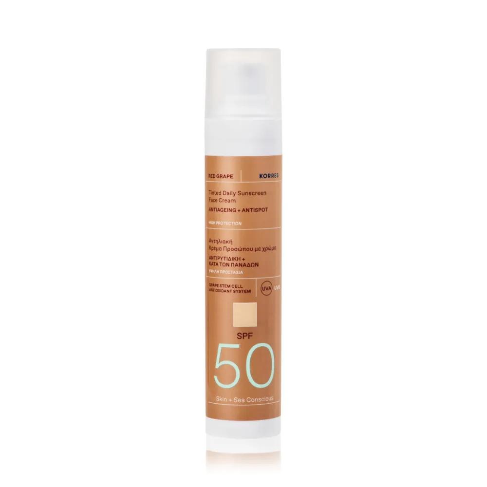 KORRES Sun Cream Anti-Aging Anti-Dark Spot Tinted SPF50, 50ml