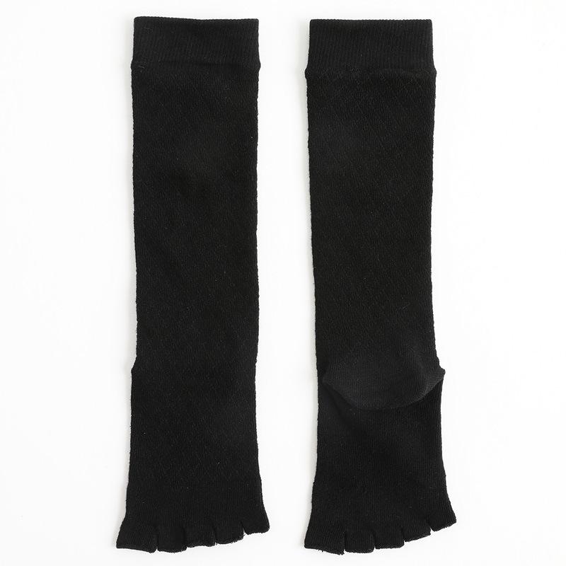 Open Toe Calf Socks For Women Ladies Girls Long Solid Color Five Finger Cotton Sock Spring Autumn 5 Toed Warm Knee Sock Fashions