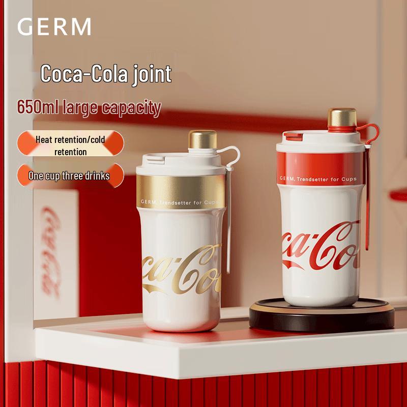 Germ Coca-Cola 316L Stainless Steel Dual-Drink Insulated Water Bottle 650ml