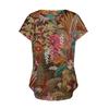 Summer Tops For Women Floral Pattern For Women V-Neck Short Sleeve Comfy Womens Tops Oversized Tshirts
