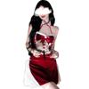 Christmas Bunny Girl Lingerie Costume: Backless Role Play Nightwear Dress