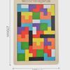 Wooden Building Block Puzzle Toy Tangram Puzzle Intelligent Colorful 3d Russian Building Block Children Montessori Education