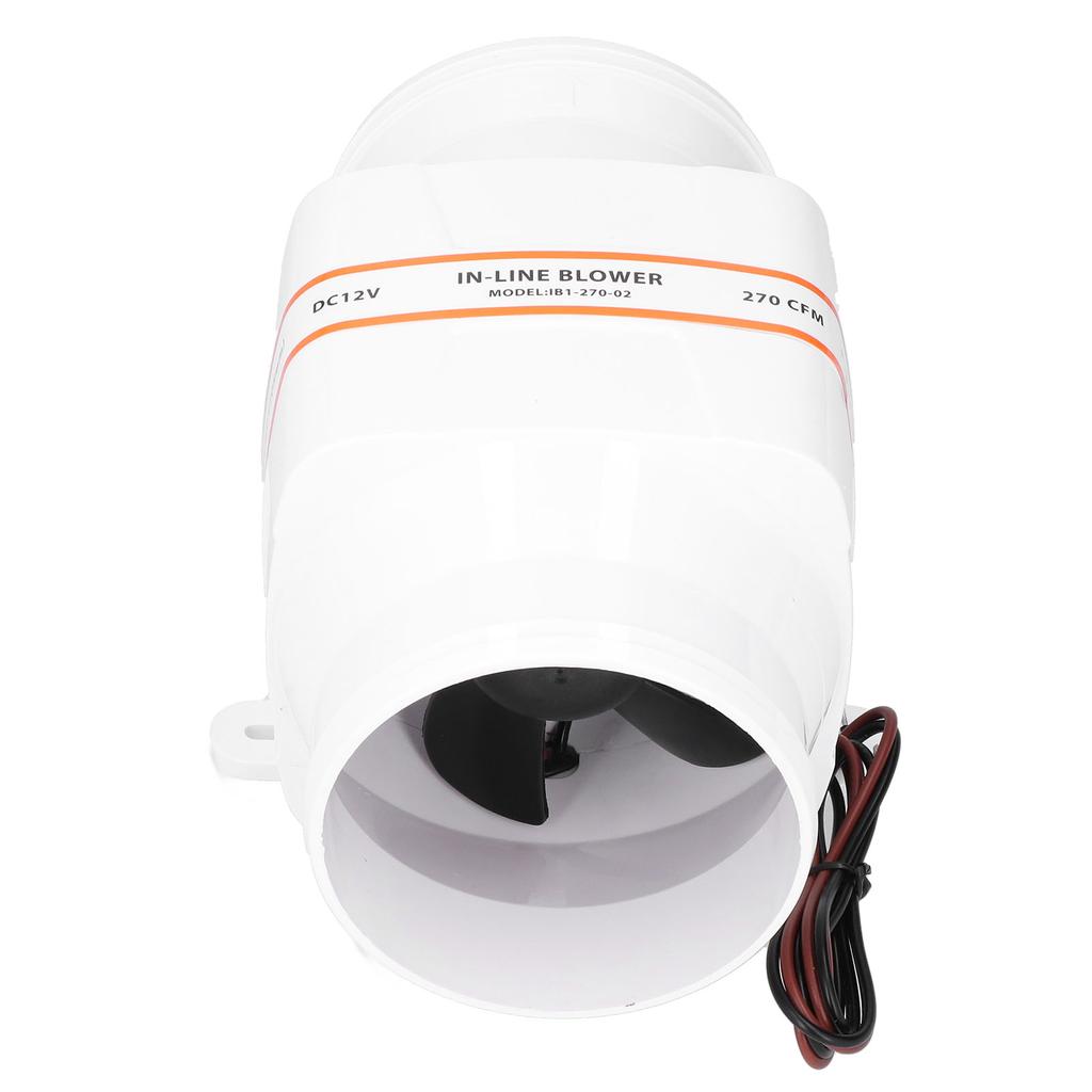 4in 270CFM InLine Bilge Air Blower 12V High Airflow AntiCorrosion Marine Boat Accessory