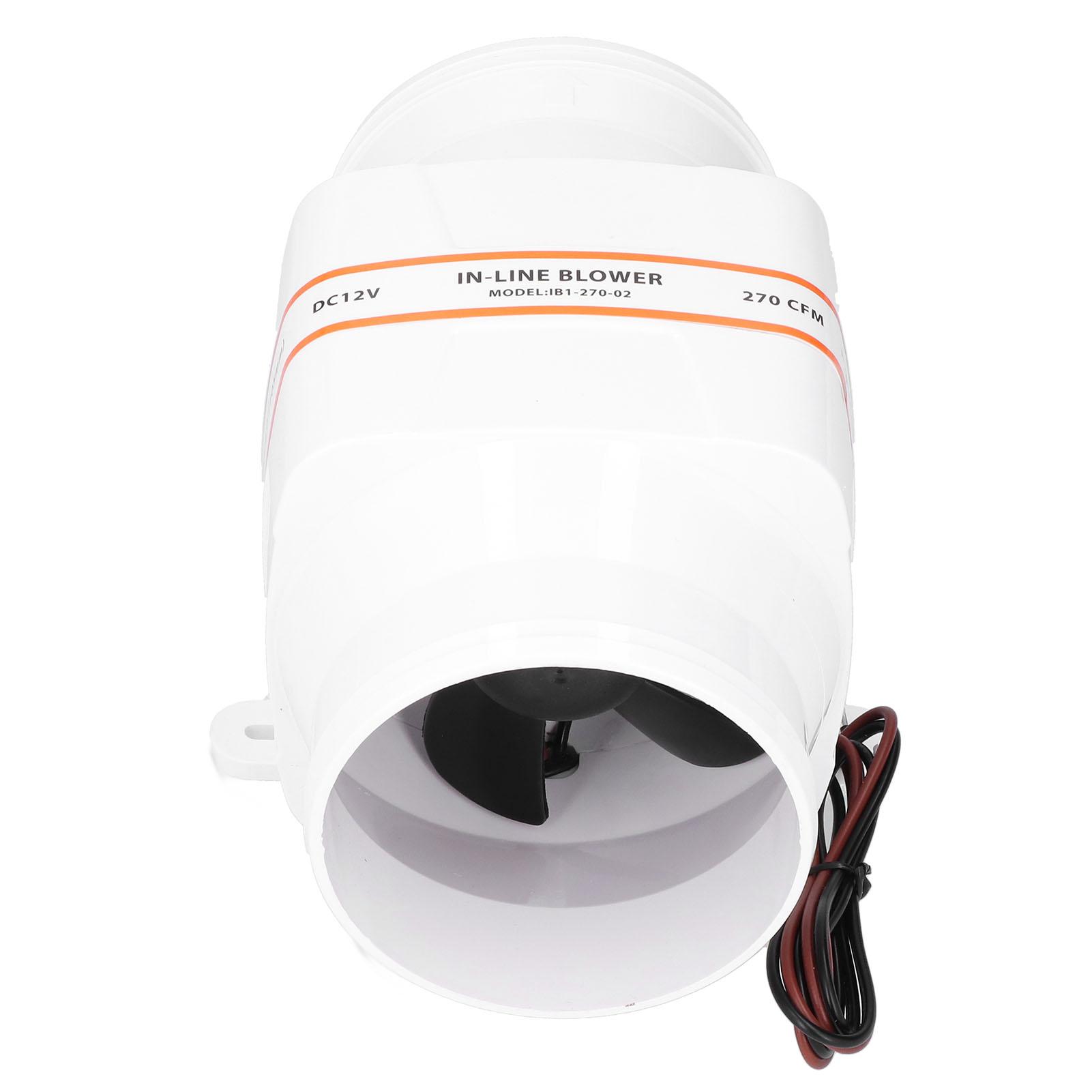 

4-дюймовый 270CFM InLine Bilge Air Blower 12V High Airflow Anticorrosion Marine Boat Accessories