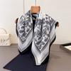 Classic cashew retro imitation velvet herringbone pattern cotton and linen small square scarf silk scarf headscarf shawl decorative scarf scarf