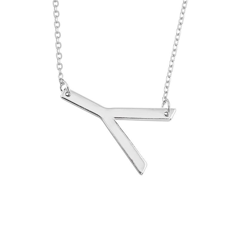 2026 Simple Hot-selling Jewelry, Letter Necklace, Trendy Neck Chain 26 English Letter Collarbone Chain 2025 Source