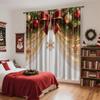 Plain Weave Digital Printing Christmas Curtains Blackout European And American Christmas Decorations