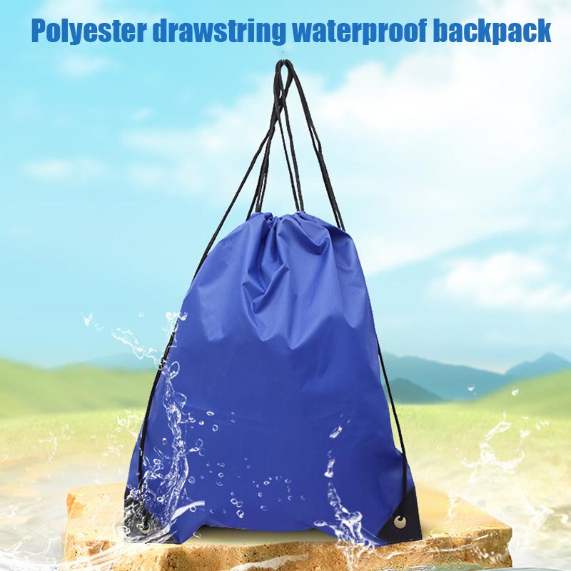 Bolsa de Gimnasio con Cordón para Exterior Mujer Hombre Bolsas con Cuerda Almacenamiento Ropa Zapatos Piscina Embalaje Impermeable Bolsillo Fitness Unisex