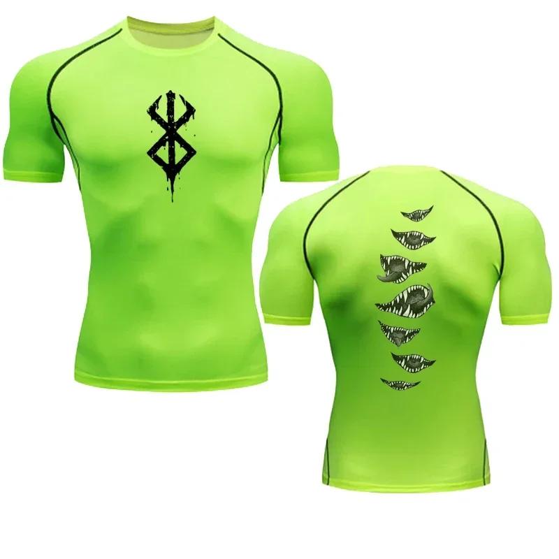 Gym Compression T-shirts Spring Summer Men's Sports Tops Bodybuilding Fitness Quick-drying Compression Tight T-shirt S-3XL