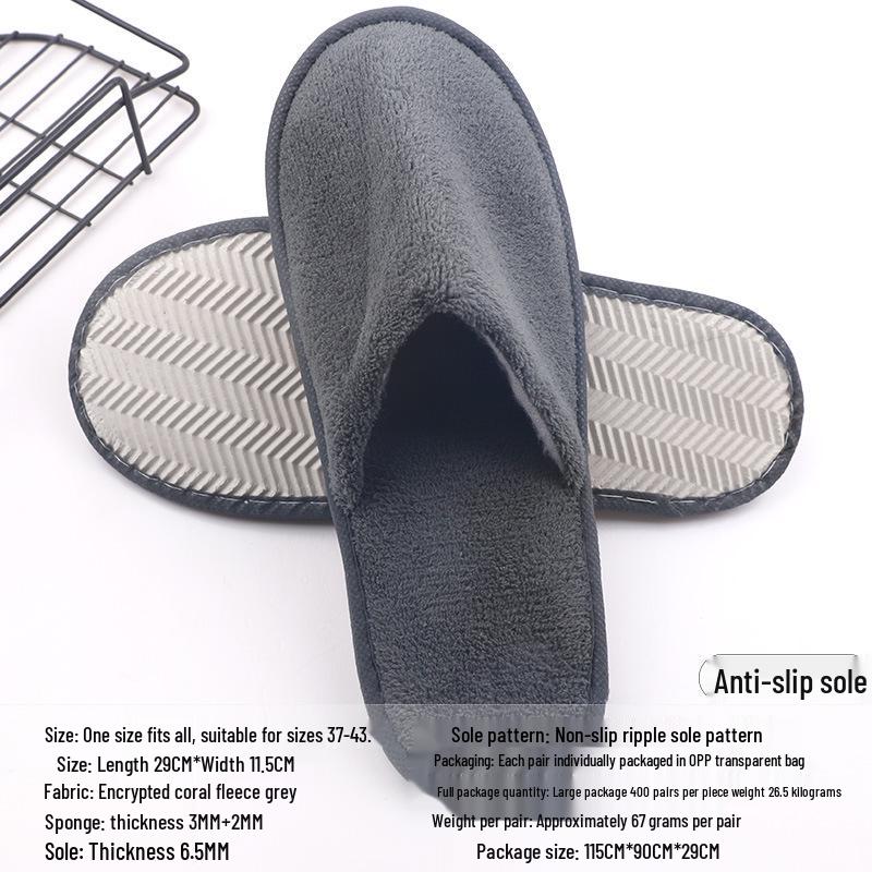 Disposable Non-slip Slippers for Hotels, B&Bs, and Beauty Salons