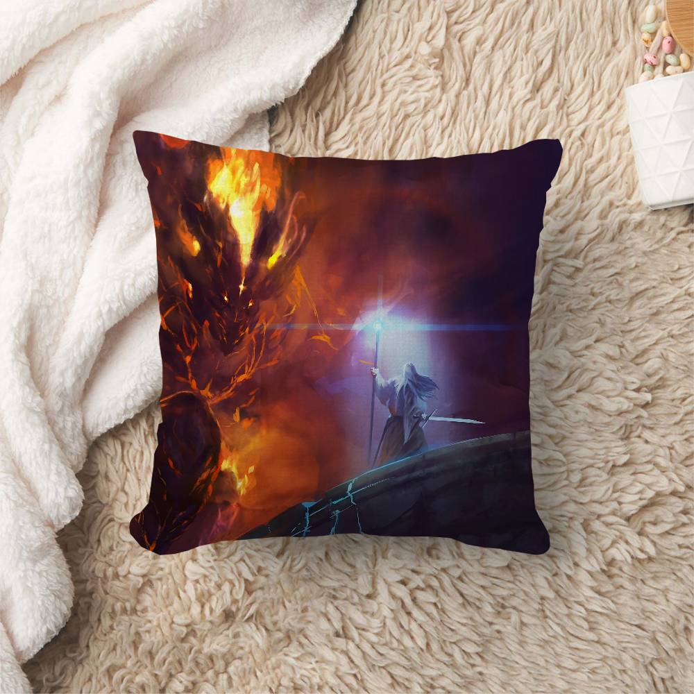 

LLord of the Rings HHobbit Pillowcase toon Gift Cushion Cover Bedroom Home Sofa Chair Seat Decor pillow case 30x30 cm