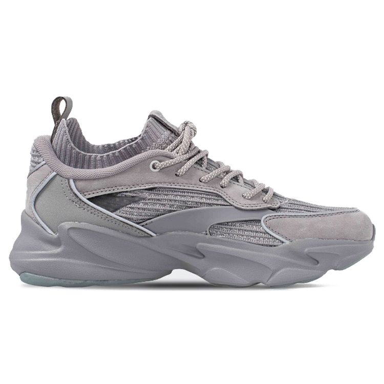 Anta Kiks X  LA Runner Durable Breathable Low Top Running Shoes Men Sneakers Gray 112018883S-1