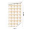 Harlequin Diamonds wallpaper, white and cream, white background, 50x1000