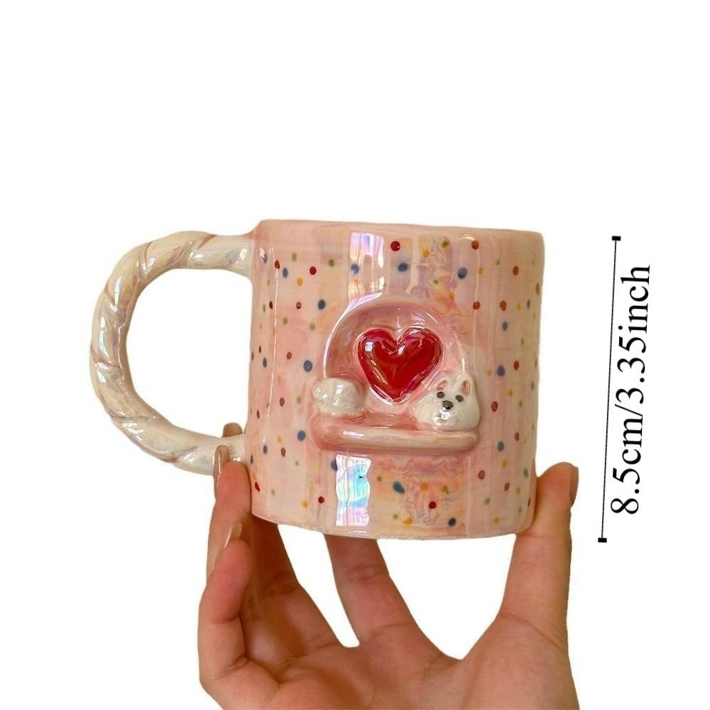 Cartoon Coffee Mug 320 ml Tea Cup Water Cup Puppy Ceramic Milk Cup Valentine's Day Present