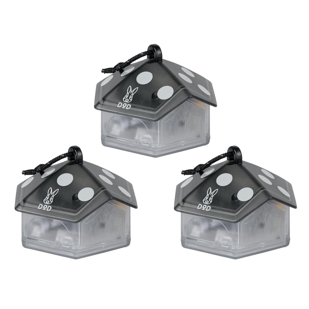 DOD Mini Mushroom Light (Set of 3) LED Lantern, USB Rechargeable, Compact and Lightweight, 200 Lumens, 6-60 Hours of Lighting, L3-046-CL