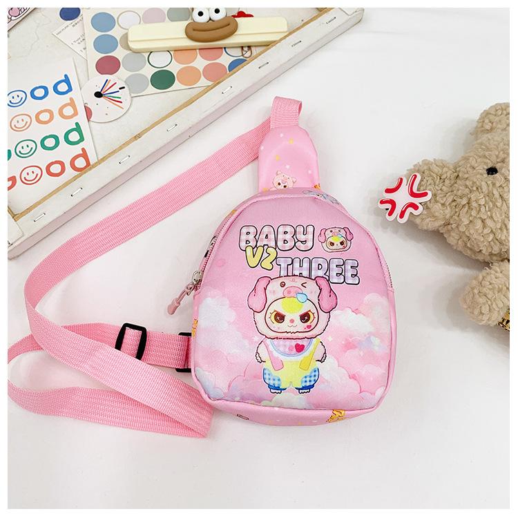 School bag new baby three-year-old bag cartoon cute printed large-capacity breast bag casual versatile change bag