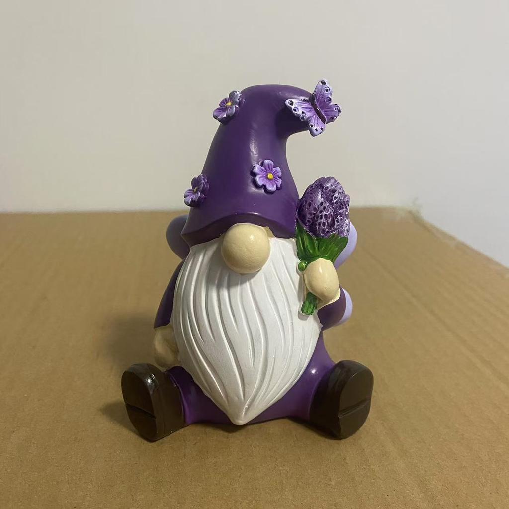 Creative Autumn Countryside Style Resin Decoration Gnome Ornaments Garden Decoration Sunflower Gnome