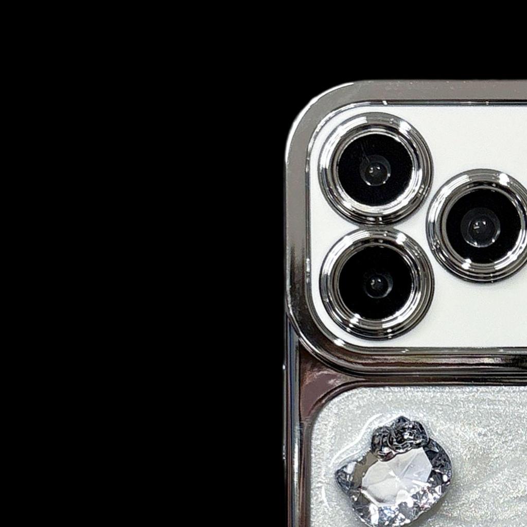 Electroplated Rhinestone Luxury Protective Case for iPhone 17 Pro Max/Simple Cover for iPhone 16 Pro Max