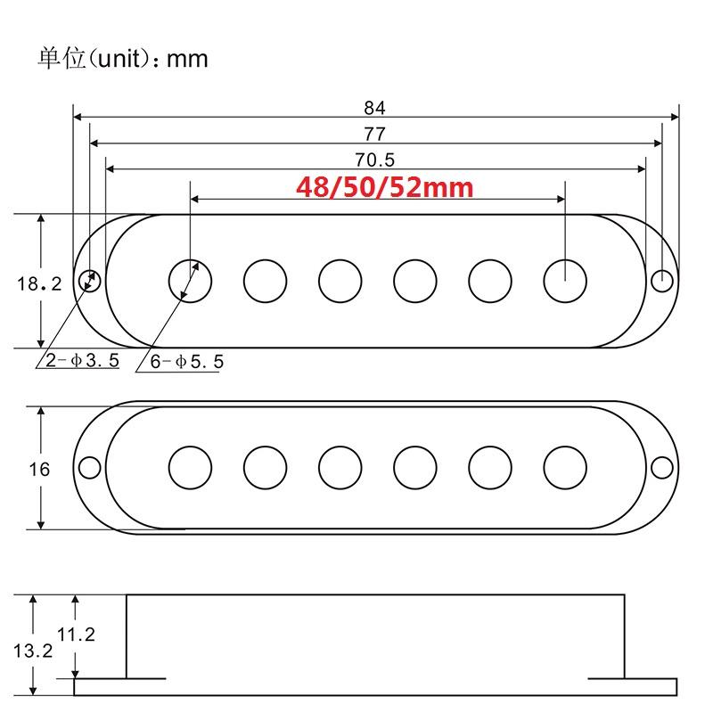 FLEOR 3pcs Plastic ST Guitar Pickup Covers Single Coil Covers for Electric Guitar
