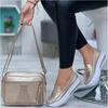 Übergröße 43 Lässige flache Schuhe Damen Slipper Plateau Leichte Sneaker Slip-On Vulkanisierte Schuhe Low Top Keil Damenschuhe