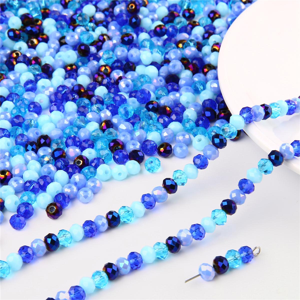 

100 шт. 6x4 мм, австрійські грановані кришталеві намистини, підвіски, круглі вільні розпірні намистини для виготовлення ювелірних виробів, браслети, сережки, аксесуари своїми руками синій