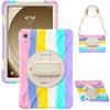 Rugged Case for Samsung Galaxy Tab A9 Plus 2023 11.0 Inch SM-X210 X215 X216B 360 Rotating Stand Cover with Hand & Shoulder Strap
