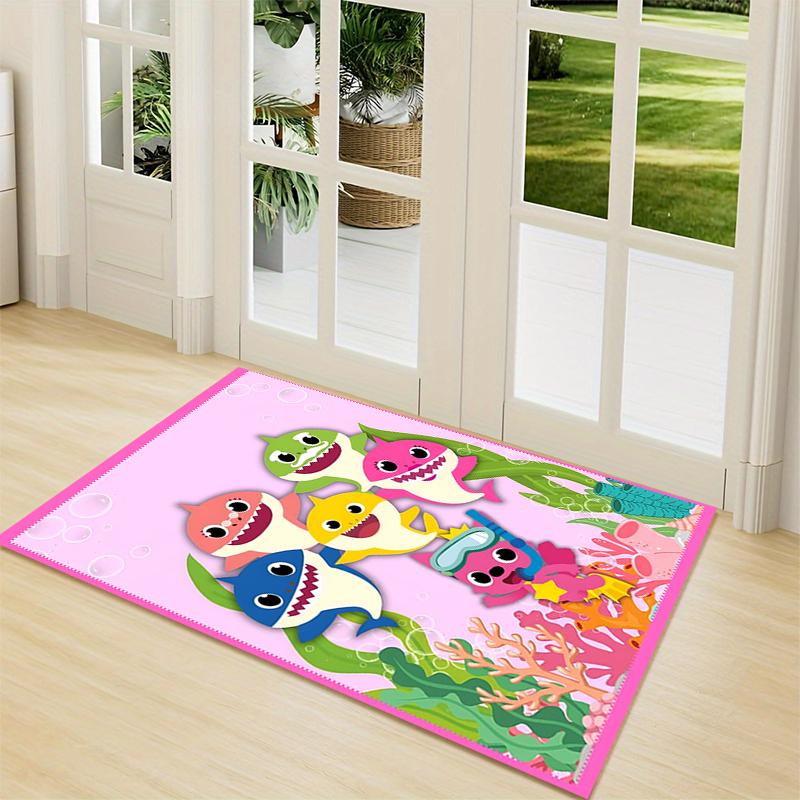 1 ks Kobercový kobereček Baby Shark Family Adventure Přizpůsobitelný Měkký Omyvatelný Protiskluzový Domácí Obývací Pokoj Podložky pod Pohovku Personalizovaný Kobereček 0917306