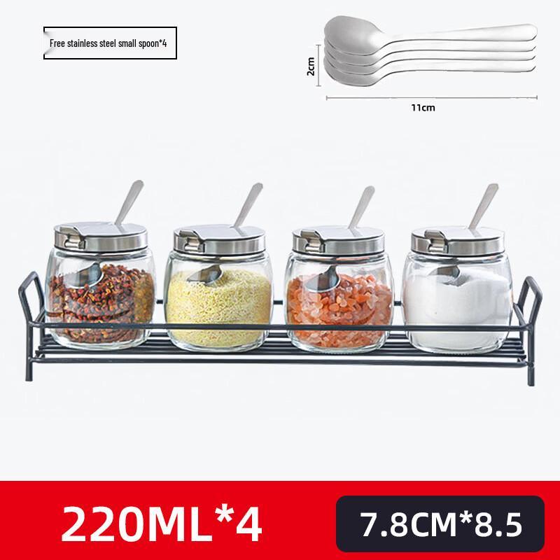 

Ru Han Stainless Steel Seasoning Jar Set with Storage Rack