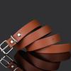 1PC Children PU Leather Belt - Adjustable Waist Strap With Metal Buckle For Jeans Pants And Dresses