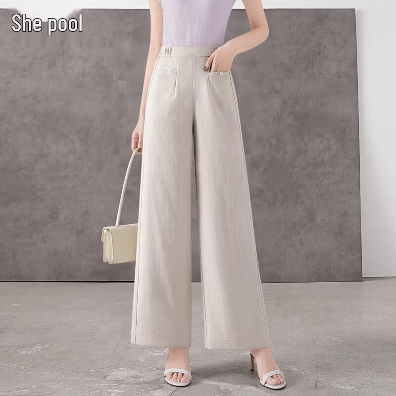 Women s Commuter Draped Wide-Leg Suit Pants M