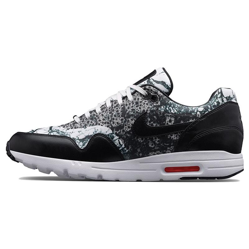 Nike Air Max 1 Casual Low Top Running Shoes Women Sneaker Black White 829722-100