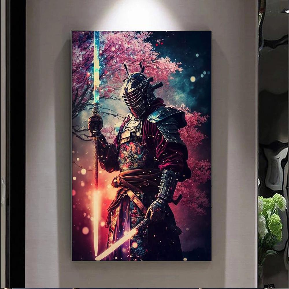 

Ретро Винтажный Цветочный Самурай Аниме Постер Эстетический Холст Настенное Искусство Принт для Домашнего Декора