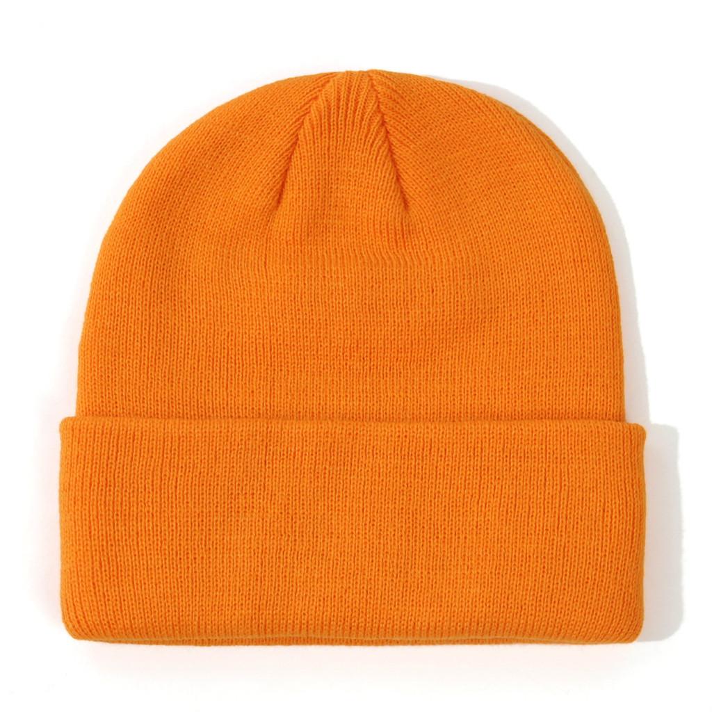 Kids Knit Beanie Cuffed Edge Solid Color Winter Hat Soft Stretch Warm Knit Cap for Toddler Boys Girls Unisex Cold Weather Outdoor Daily Headwear