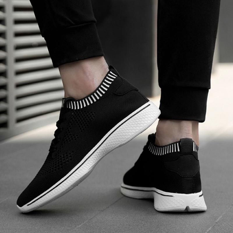 Height Increasing Shoes for Men 8cm Invisible Elevator Sneakers Man Breathable Mesh White Casual Shoes Men Sneakers 10cm Insole