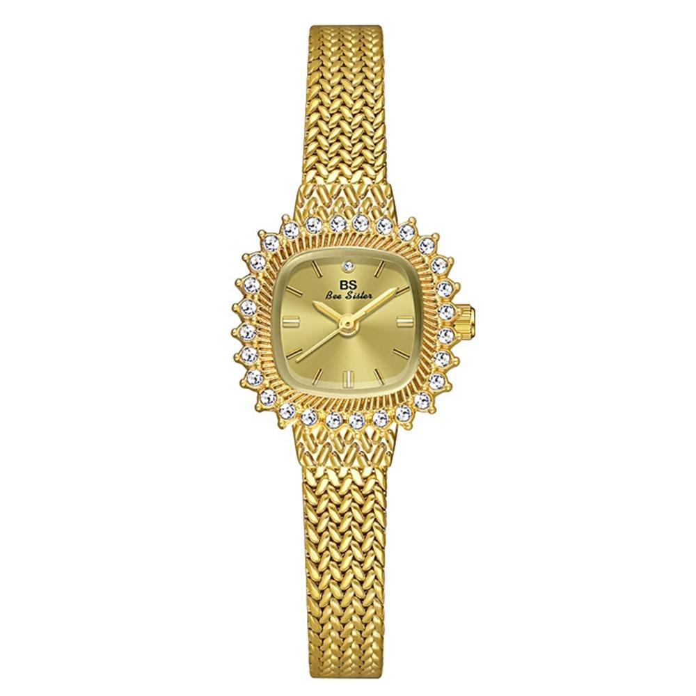 BS Bee Sister Elegant Fashion Alloy Women Watches Luxury Gold Silver Woman Watch Waterproof Quartz Ladies Wristwatches Gifts