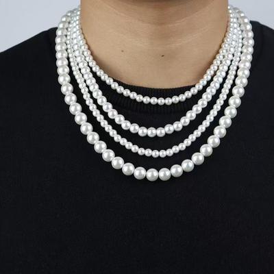 Collana Girocollo Moda Unisex con Perle Francesi - Semplice, Versatile Catena per Clavicola