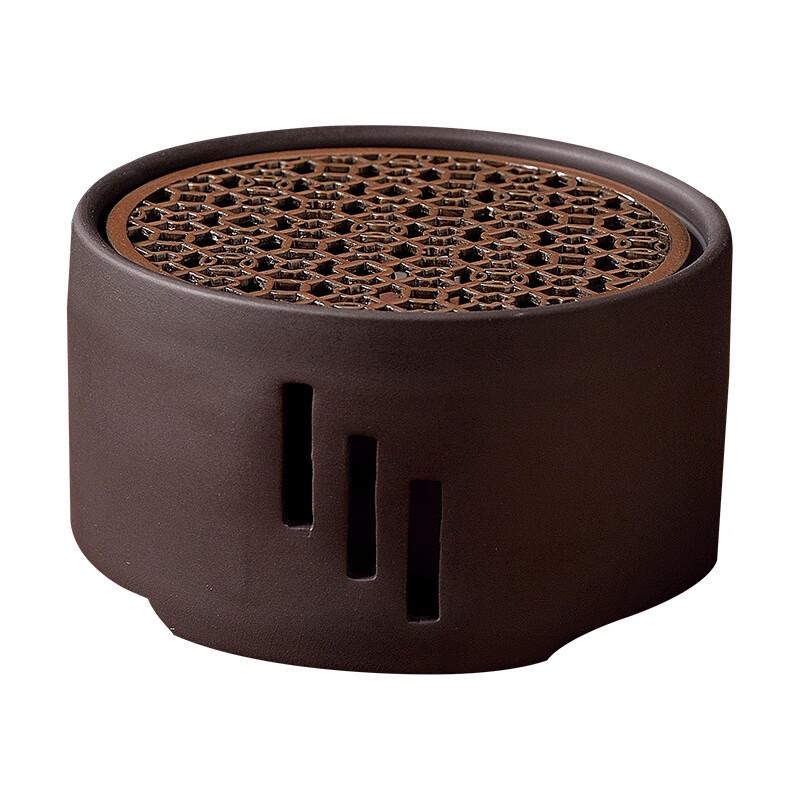 Yilutang Handcrafted Zisha Red Clay Teapot & Warmer Set