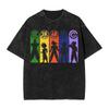 Vintage Washed Dragon Ball T Shirt with Goku and Gohan Anime Print Streetwear Casual Daily Wear Yk Retro  Summer new