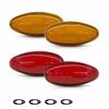 4Pcs Amber/Red Len LED Side Marker Lights Lamps For 2001-2014 Chevy Silverado