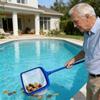 Durable Pool Leaf Skimmer Featuring Deep Nylon Net And Aluminum Frame For Effective Swimming Pool Maintenance