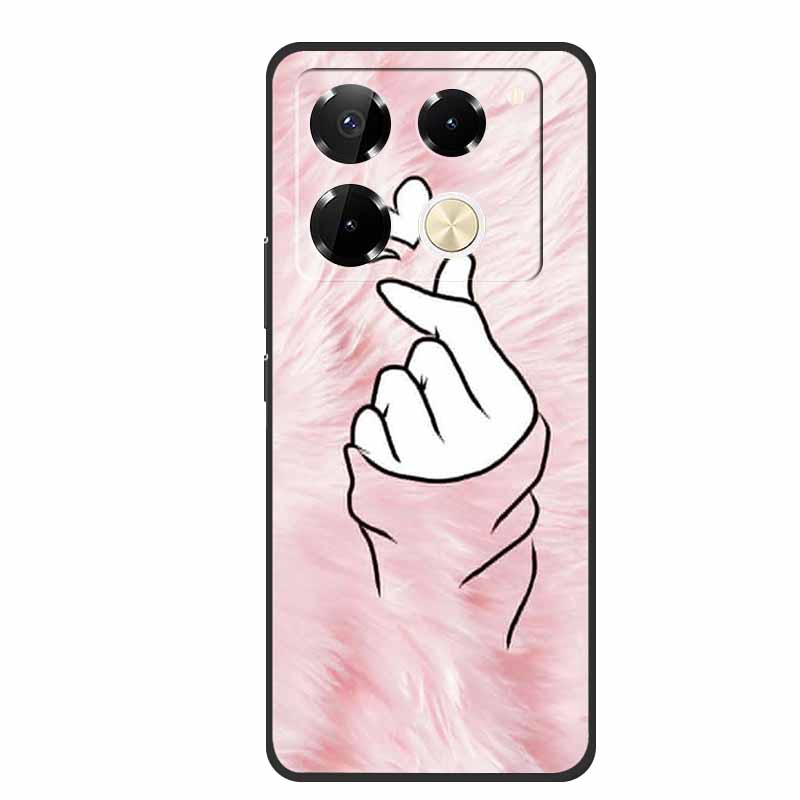 For Infinix Note 40 Pro 5G Case TPU Soft Silicone Cover Phone Cases for Infinix Note 40 40pro 4G Flowers Lovely Coque Fundas