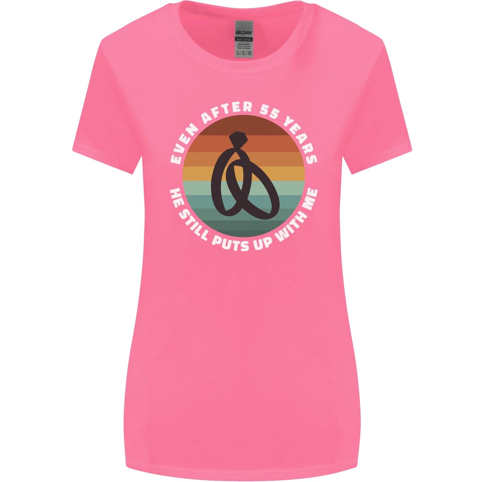 

55 Year Wedding Anniversary 55th Marriage Womens Wider Cut T-Shirt S