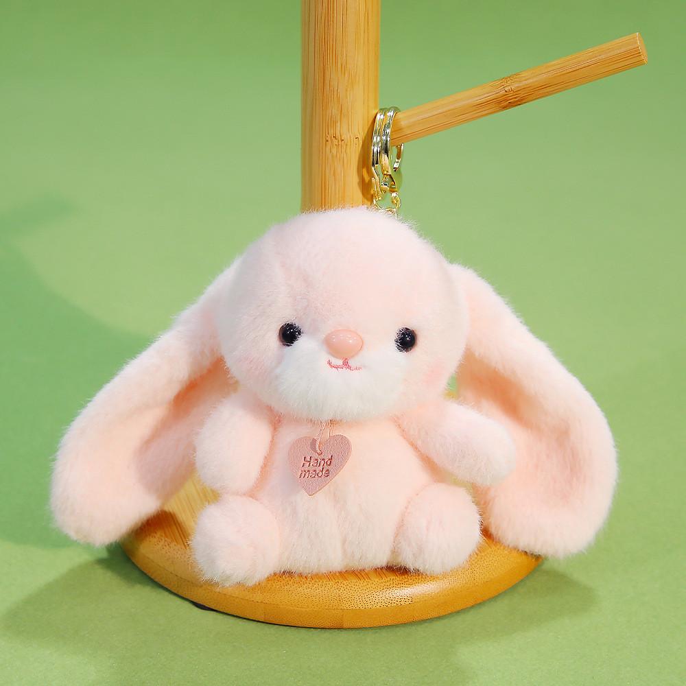 Plush Rabbit Keychain With Heart Pendant Design For Backpack Decor And Collectible Gift