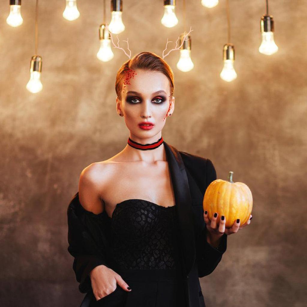 6Pcs Artificial Antler Branches Coral Design Fake Twig Decor for Halloween Party Home Vase Filling DIY Craft Layout Props