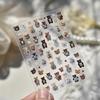 Bows Rabbits Nail Art Stickers 5D Softs Embossed Nail Decorations Stickers Sweet Cartoon Self Adhesive Nail Art Accessory Decal