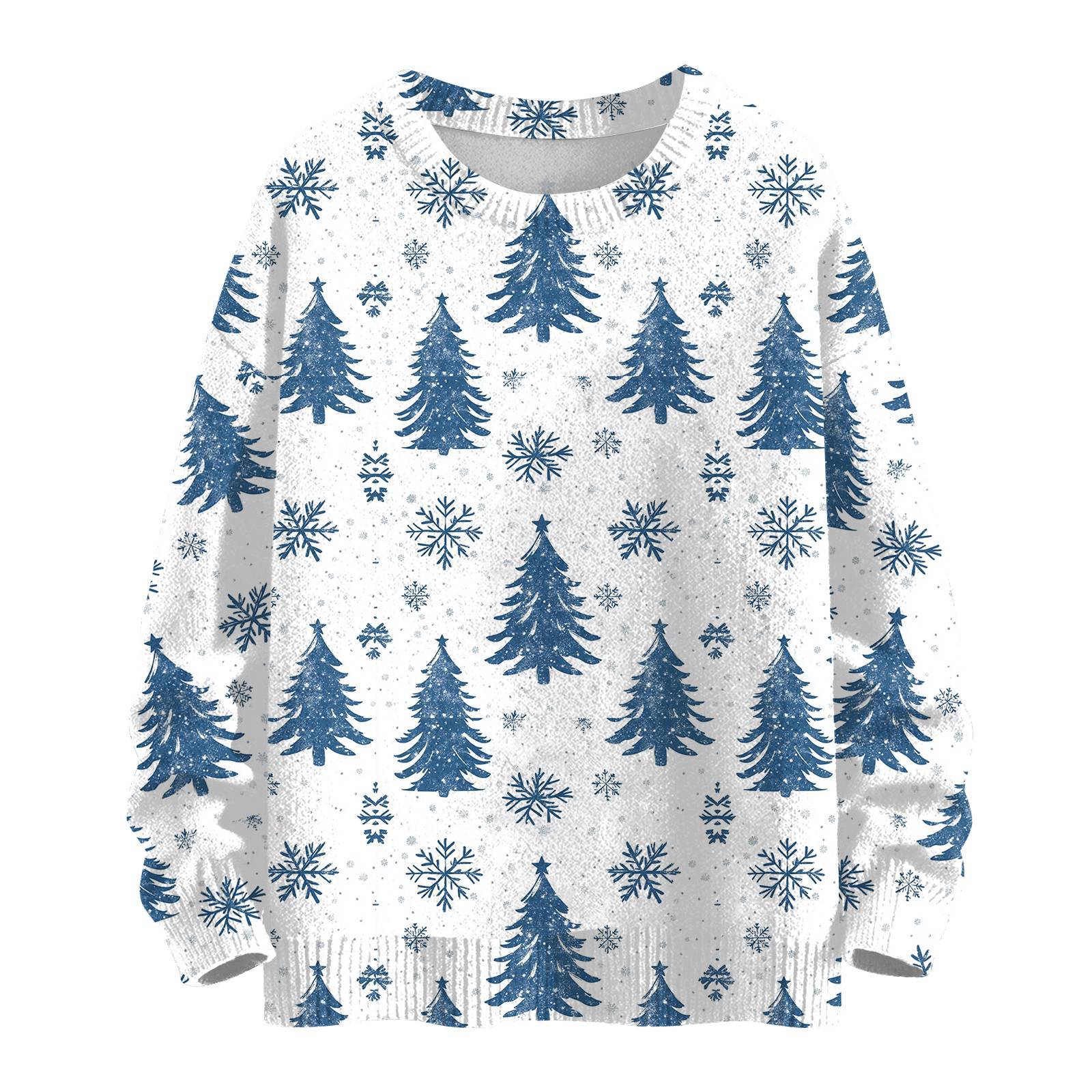 Мужской рождественский свитшот с круглым вырезом в уличном стиле с 3D цифровой печатью, плотная вязка 6XL