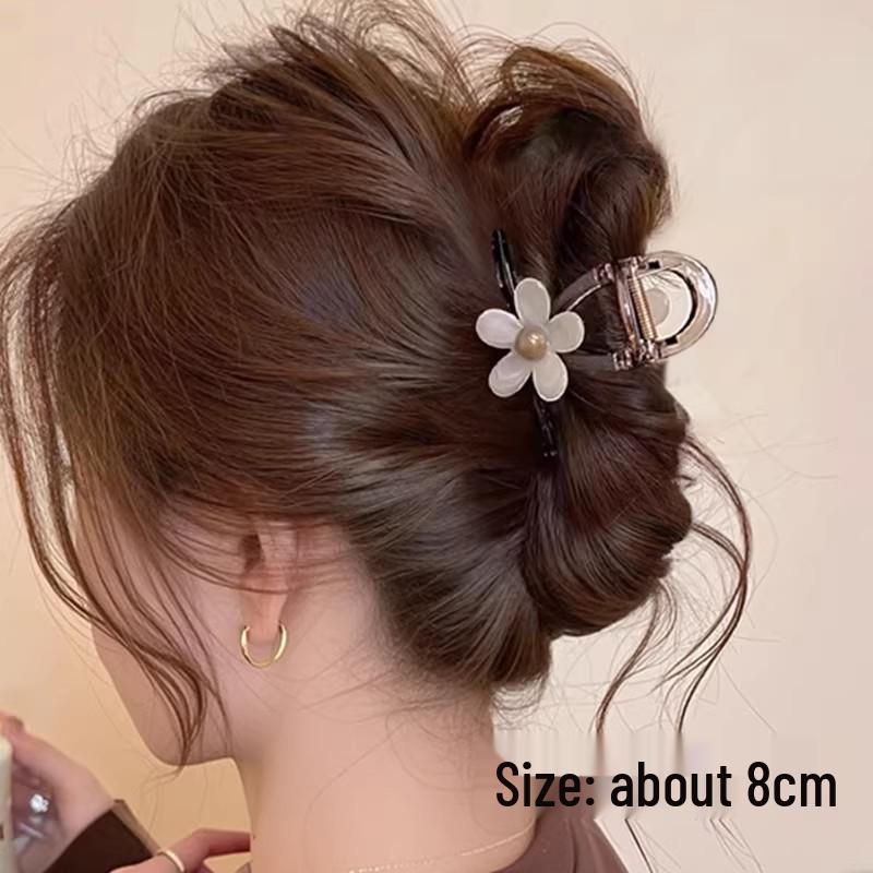 Elegant Large Hair Claw Clip for Thick Hair - High-End Korean Updo Shark Clip